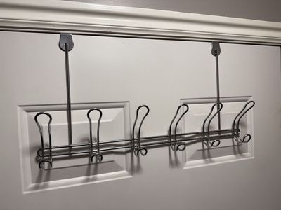 Door Hook Organizer for Coats, Towels, Clothes, Bathroom Robe, Hats, Gloves, Scarves and more