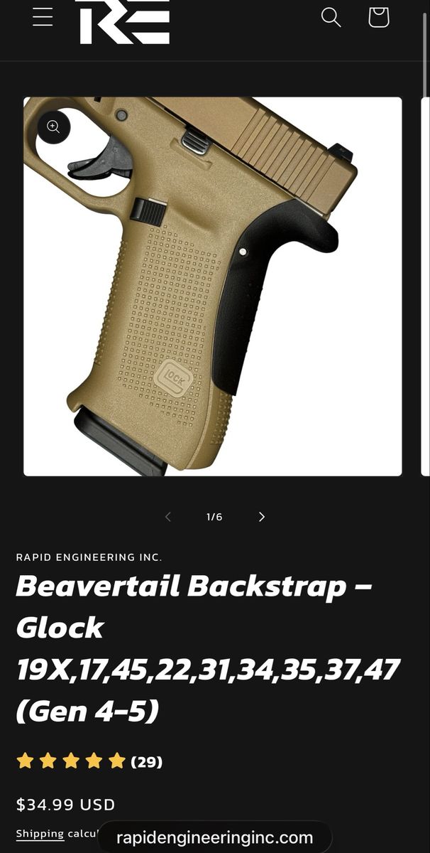 Glock Beavertail Backstrap