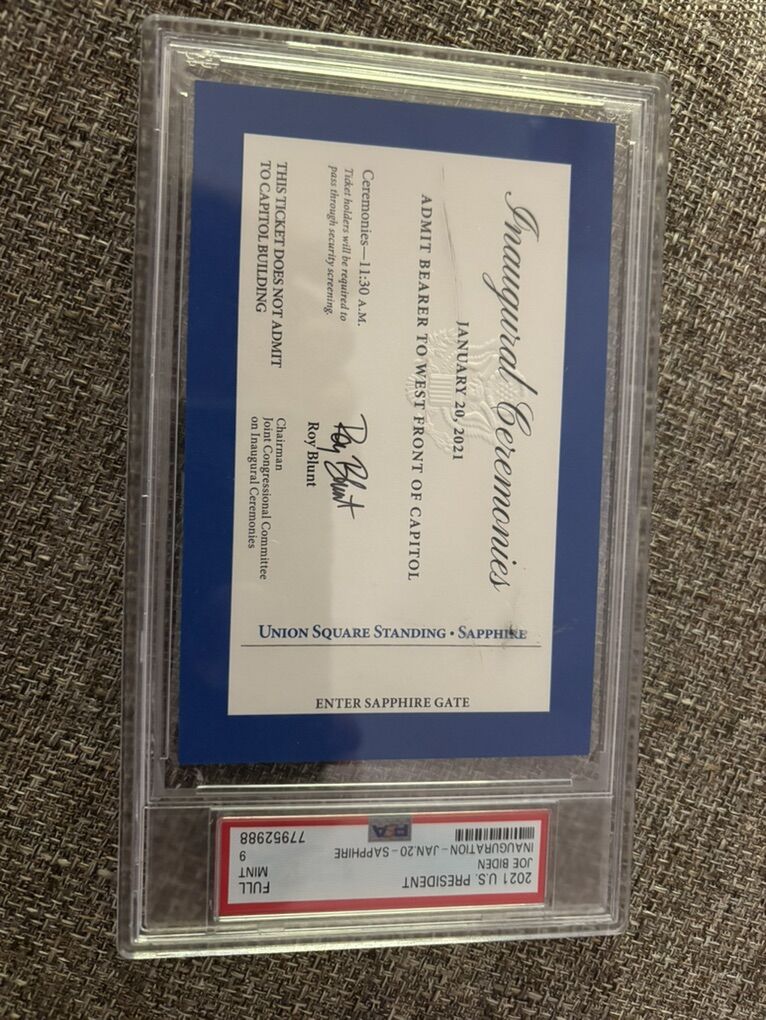 2021 Joe Biden Innaguration Ticket (graded)