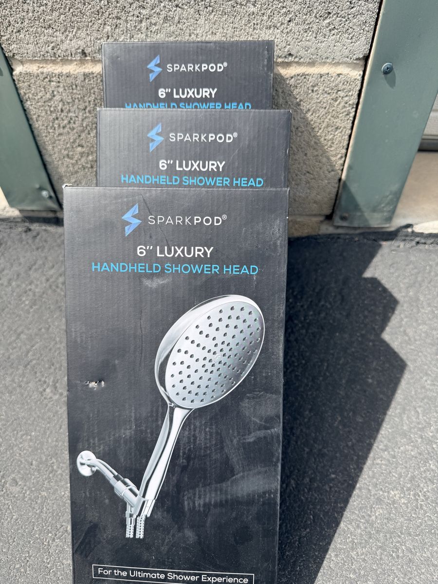 SparkPod 6" Luxury Handheld Shower Head - Brand New In Box