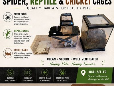 Spider, Reptile, & Cricket Cages - Ventilated Habitats for Healthy Pets