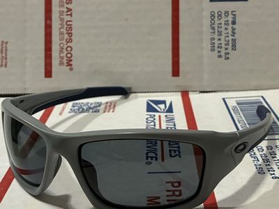 Oakley Crankcase Square Sunglasses Matte Grey Frame Black Iridium Lenses