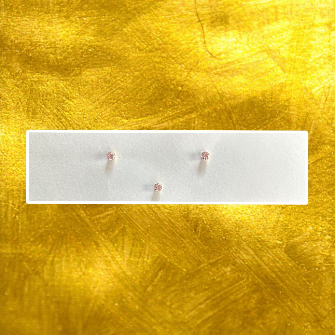 CIRCLE STUD EARRINGS -- PINK  (BANTER BY PIERCING PAGODA)