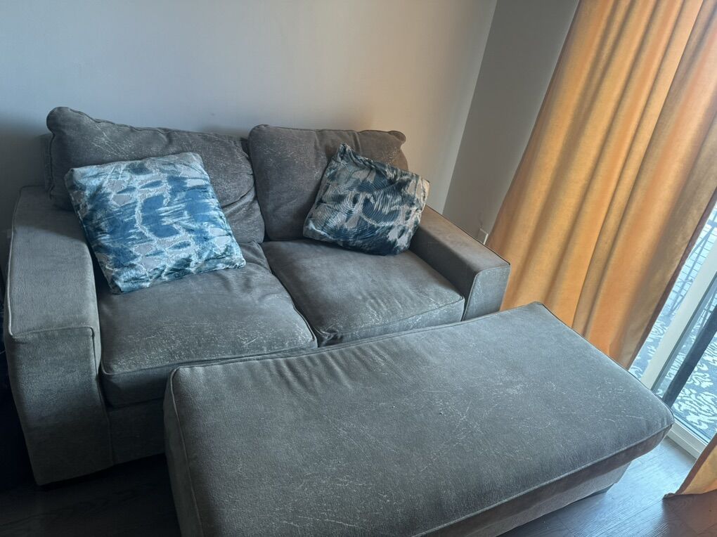 Love Seat and Ottoman