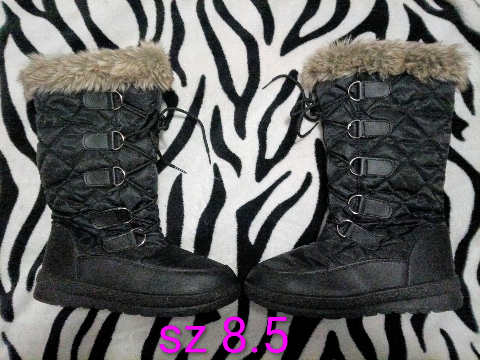 Black Snow boots women's 8.5