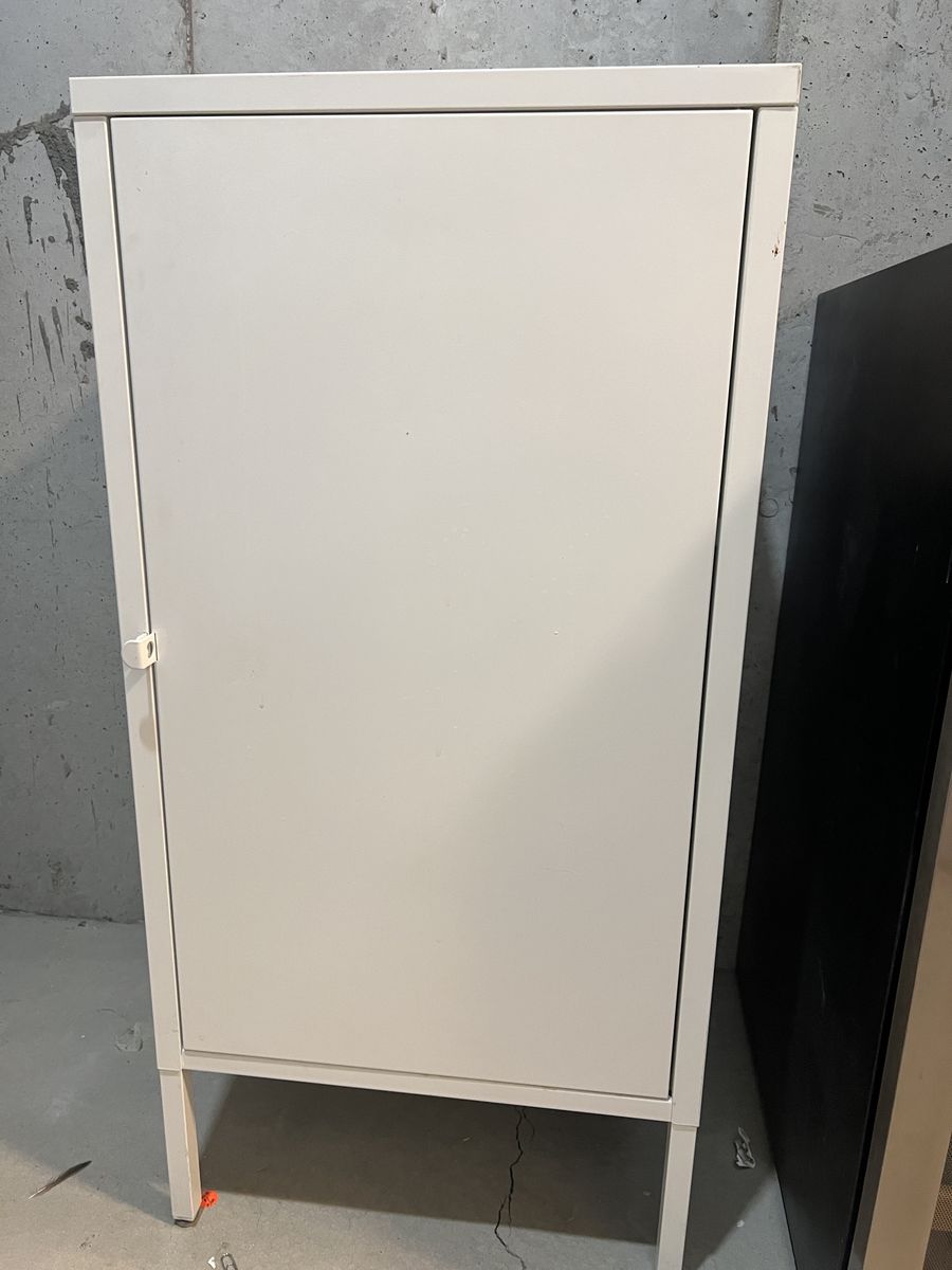 White metal cupboard