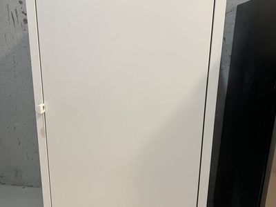 White metal cupboard