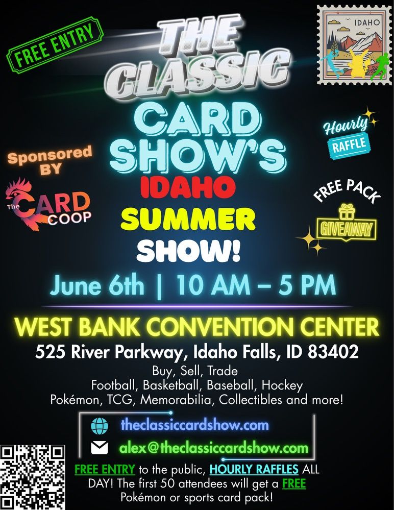 The Classic Card Show in Idaho Fall Pokemon Sports Football Basketball Cards Memorabilia Collectibles Buy Sell Trade