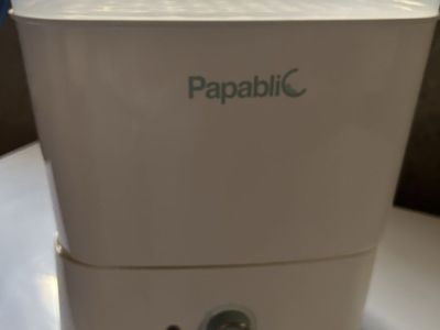 Papablic Baby Bottle Electric Steam Sterilizer & Dryer - White/Blue - Used