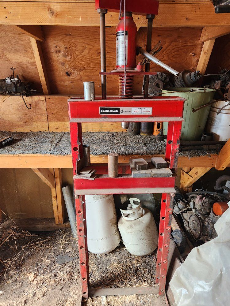 Blackhawk 12-Ton Shop Press - Heavy-Duty Hydraulic Floor Press for Auto & Industrial Use