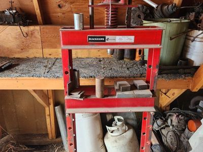 Blackhawk 12-Ton Shop Press - Heavy-Duty Hydraulic Floor Press for Auto & Industrial Use