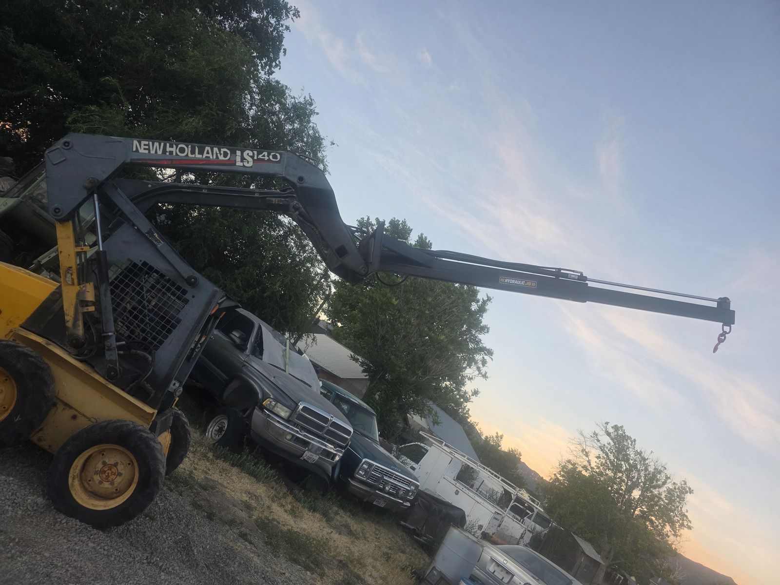 Skid steer jib attachment 13ft reach