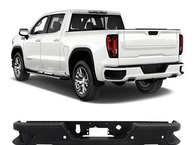 New 19-23 Chevy GMC 1500 rear black bumper with park sensor holes.