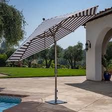 SunVilla 11’ Round Cabana Stripe Aluminum Market Umbrella #98106