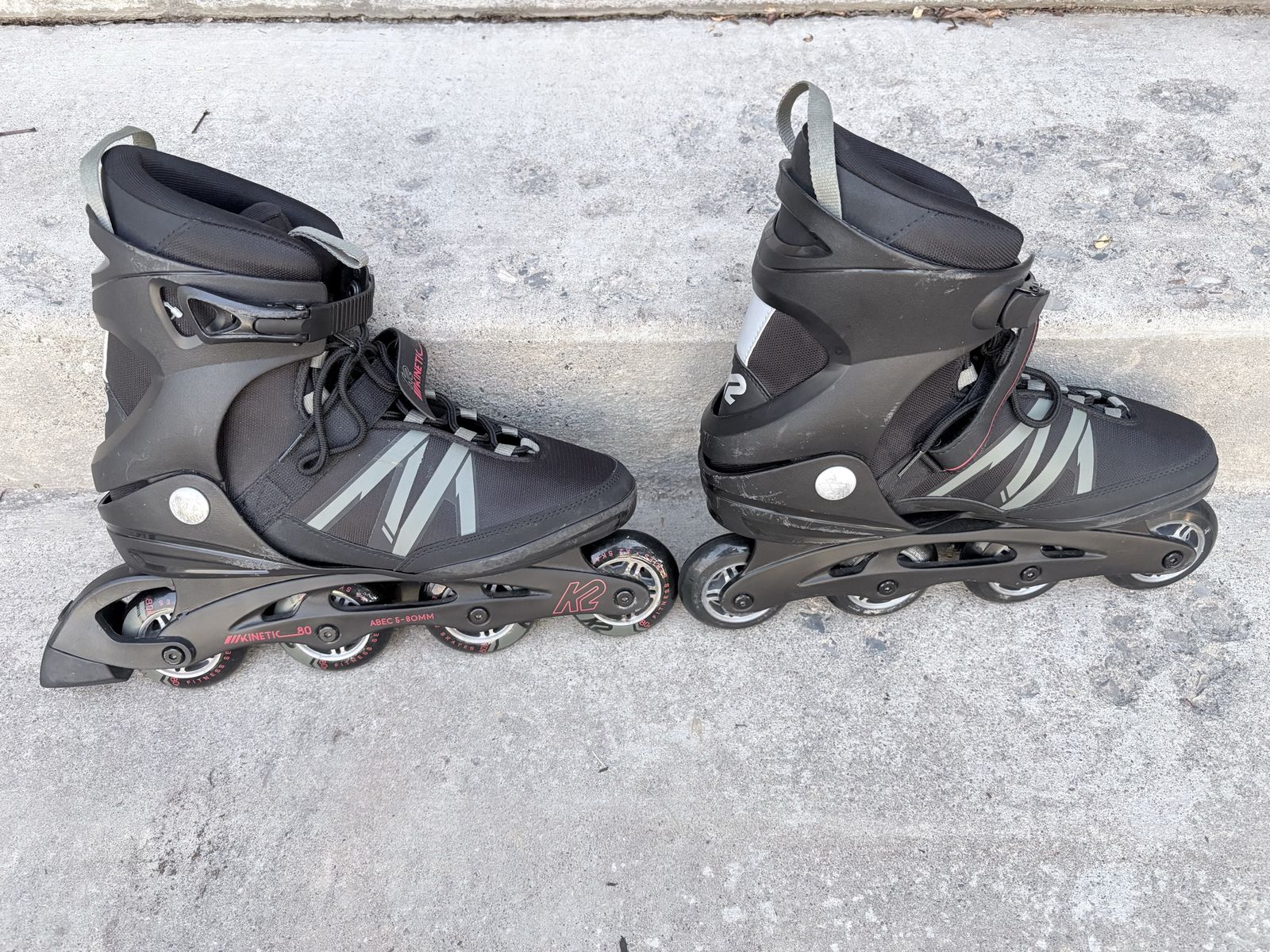K2 Kinetic 80 Men's Fitness Inline Skates - Black, Size US 12