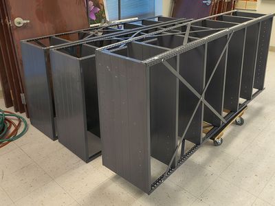 Steel shelves