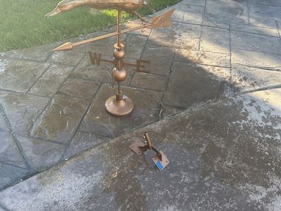 Large Copper Duck Weathervane with Roof Mount - Vintage Style Outdoor Decor