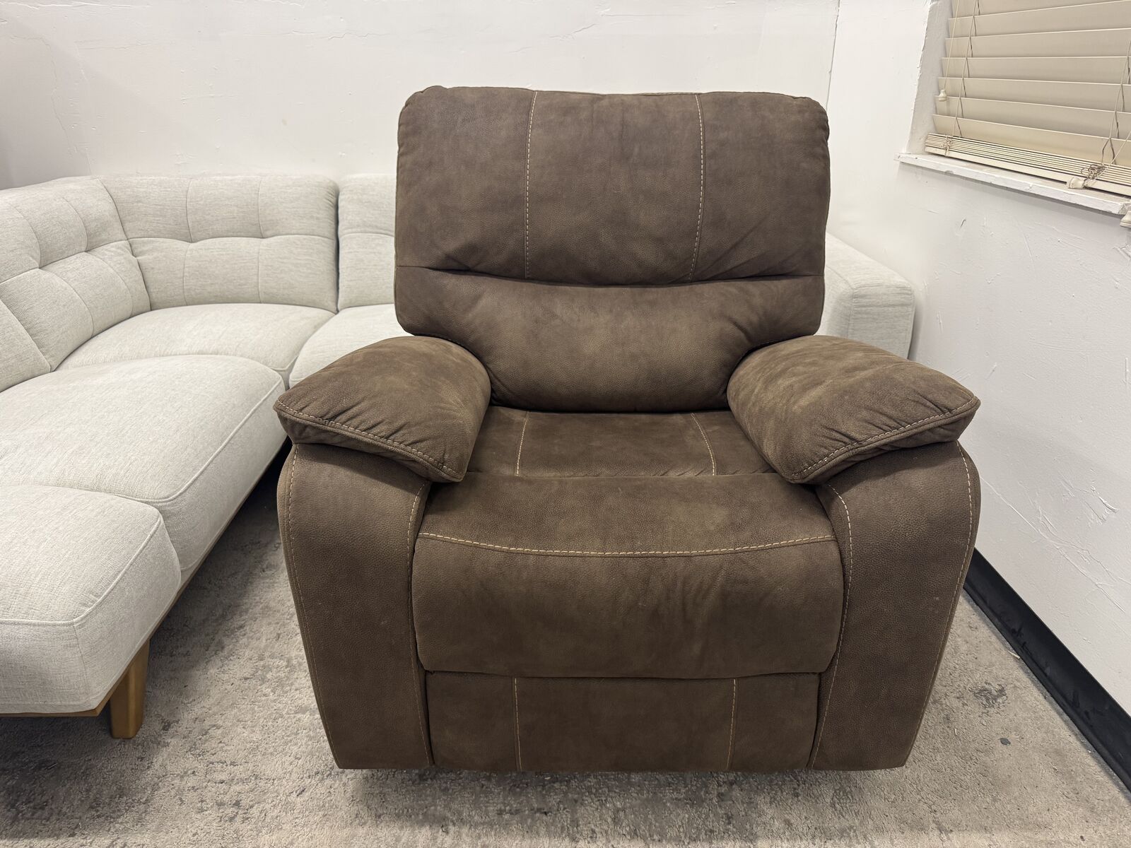 COSTCO FABRIC ROCKING MANUAL RECLINER CHAIR