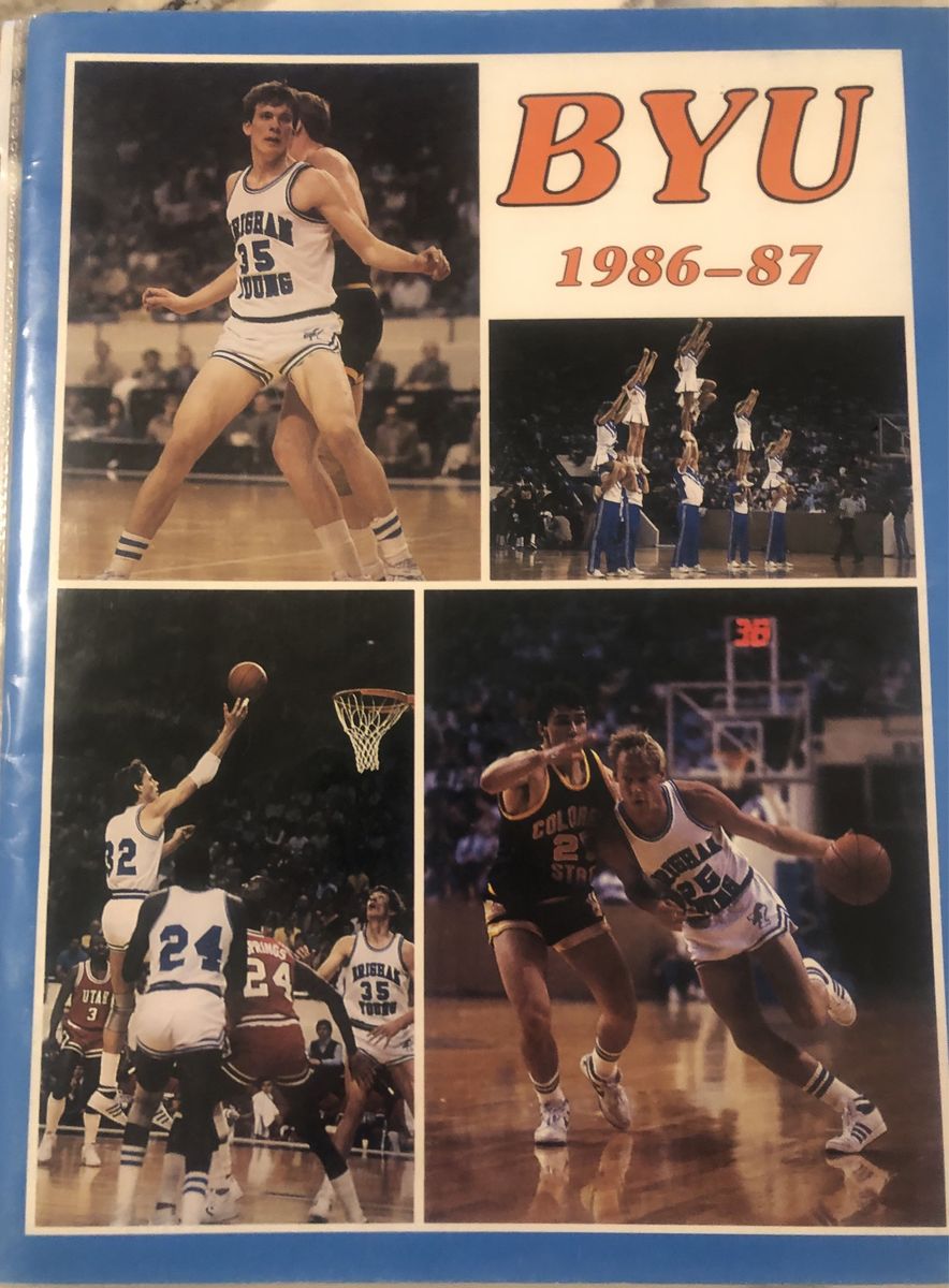 Vintage BYU Basketball 1986-87 Season Program / Yearbook - Collectible Sports Memorabilia