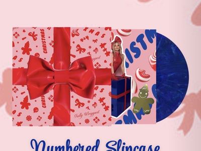 Kylie Minogue-Kylie Christmas (Fully Wrapped)-Blue Marble Vinyl LP-Numbered Slipcase-Limited X/4000-SEALED-WORN