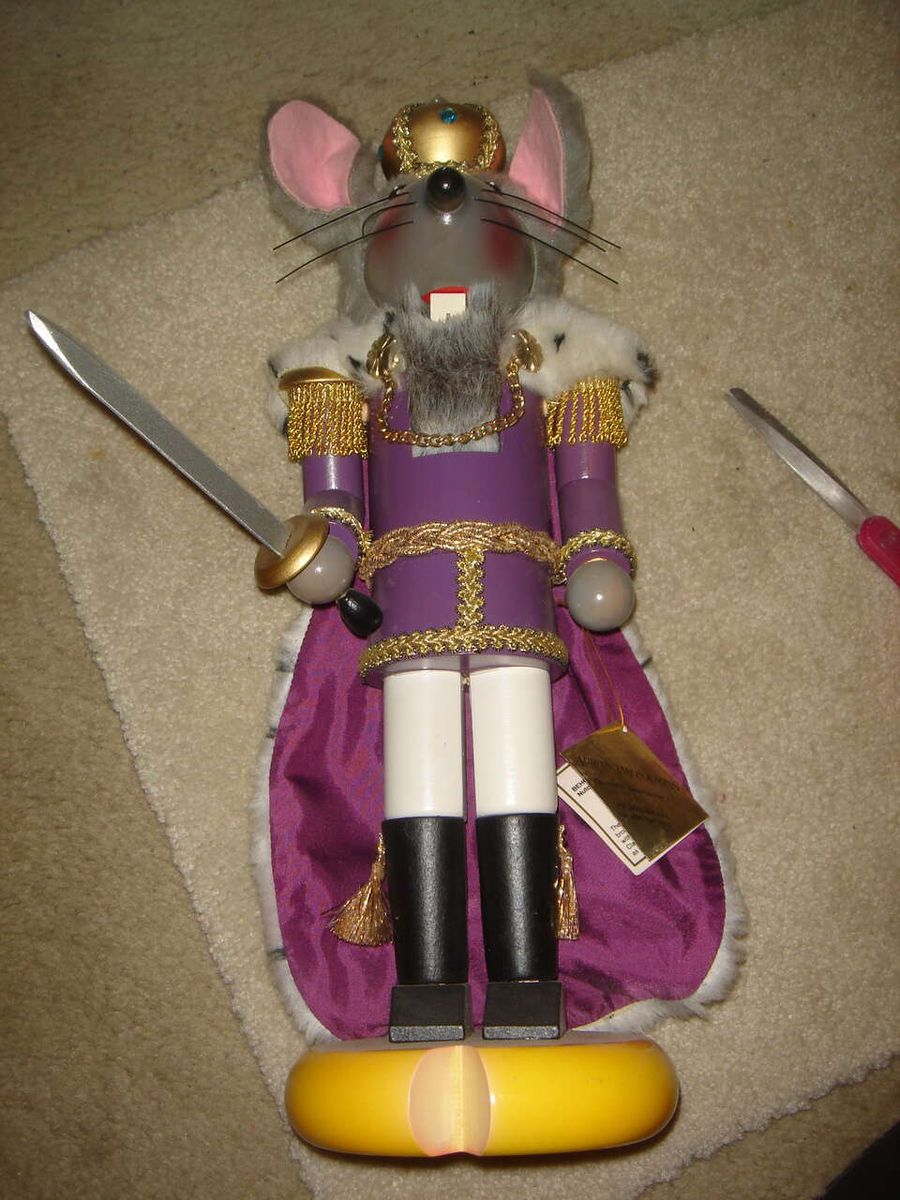 SIGNED 1995 Steinbach MOUSE KING 18 inch German Nutcracker ltd Series Edition s636