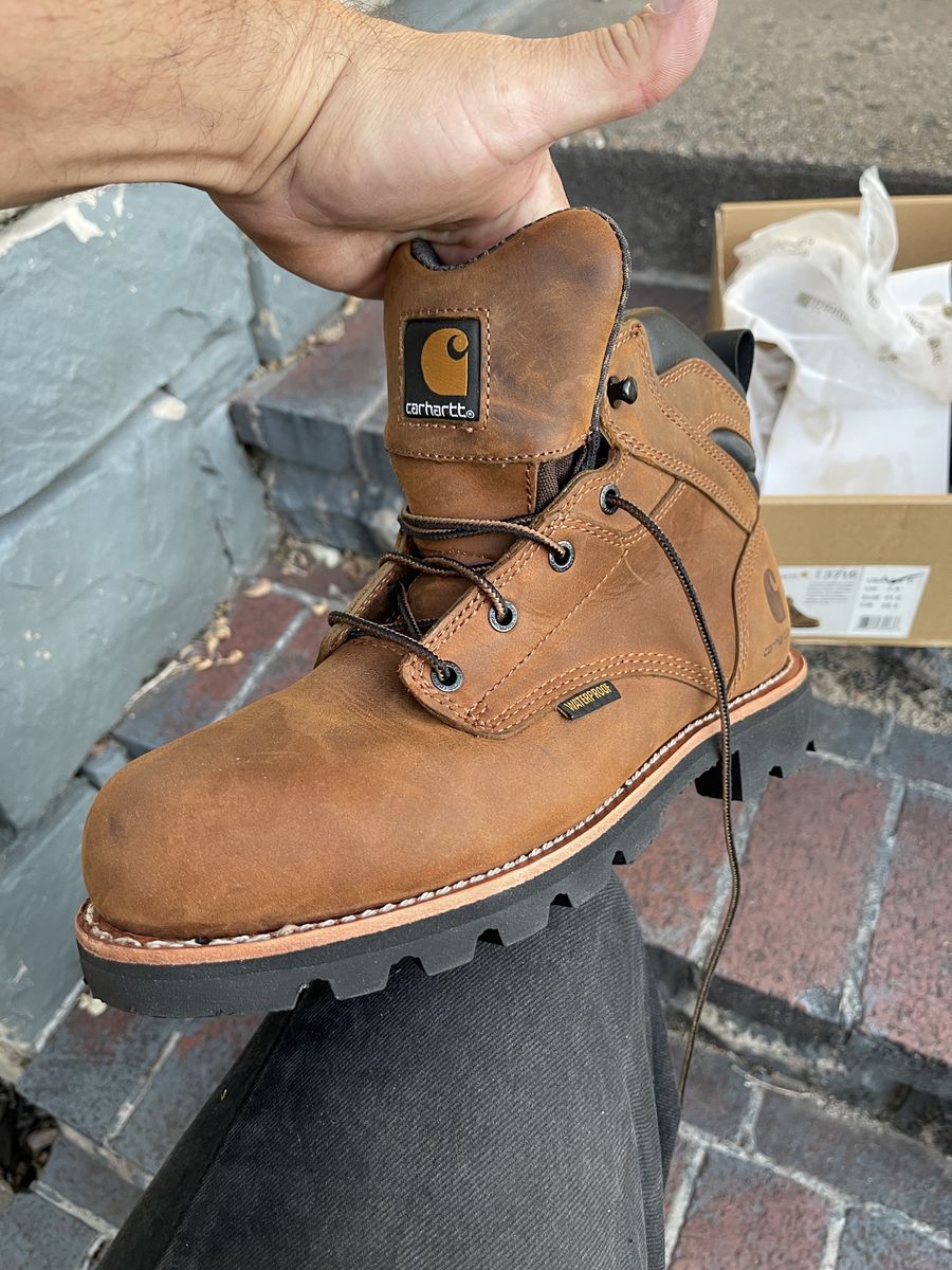 Carhartt 3716 Waterproof Steel Toe Work Boots Brown Size 8.5 D