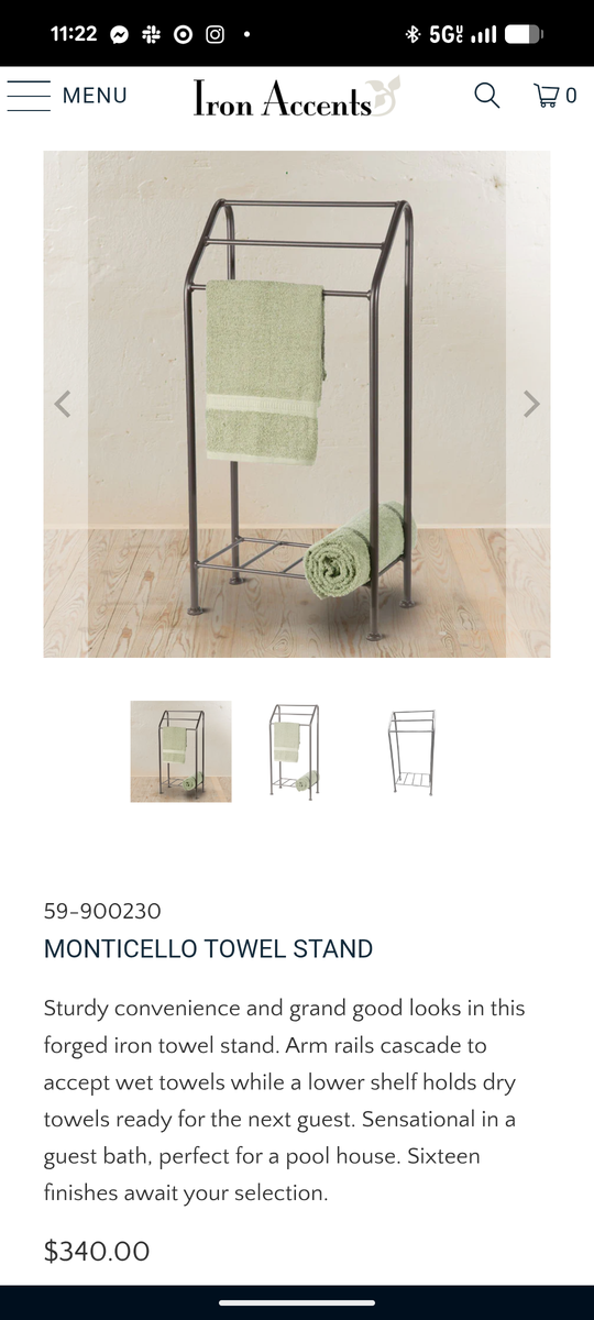 MONTICELLO TOWEL STAND