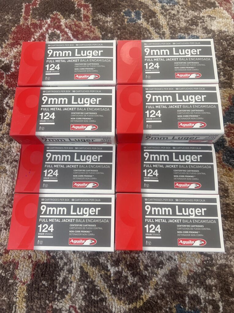 Aguila 9mm Luger 124gr FMJ
