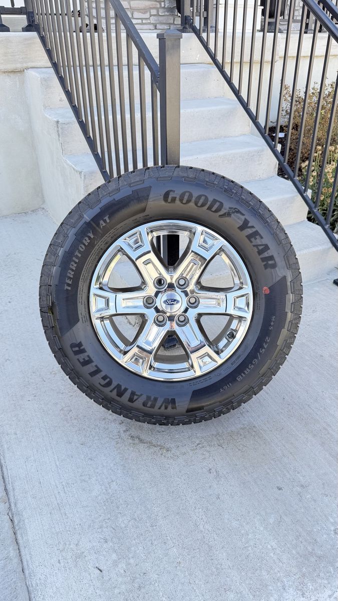 Ford F150 Rims and Tires 275/65R18 Goodyear Wrangler Territory AT 