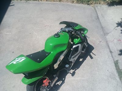 green small pit bike
