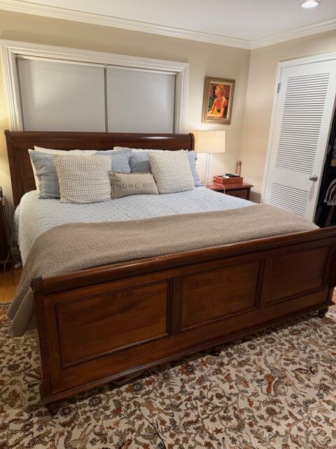 Solid Wood Bedroom Set - King Frame + 2 Bedside Dressers