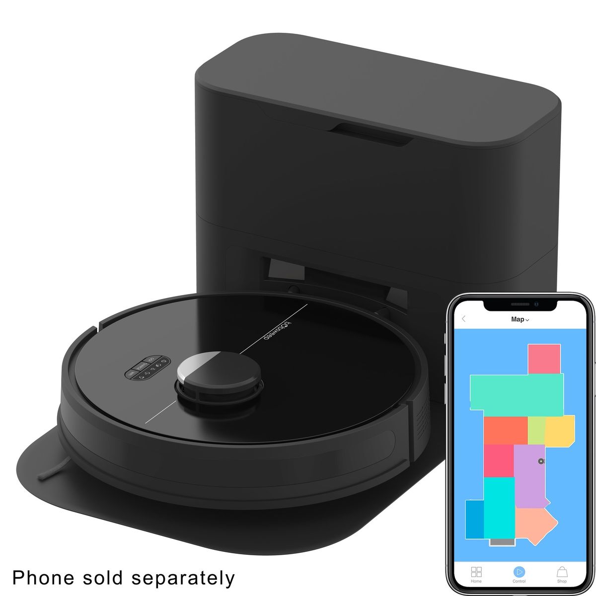 Dustin Wi-Fi Connected Self-Emptying Robot Vacuum