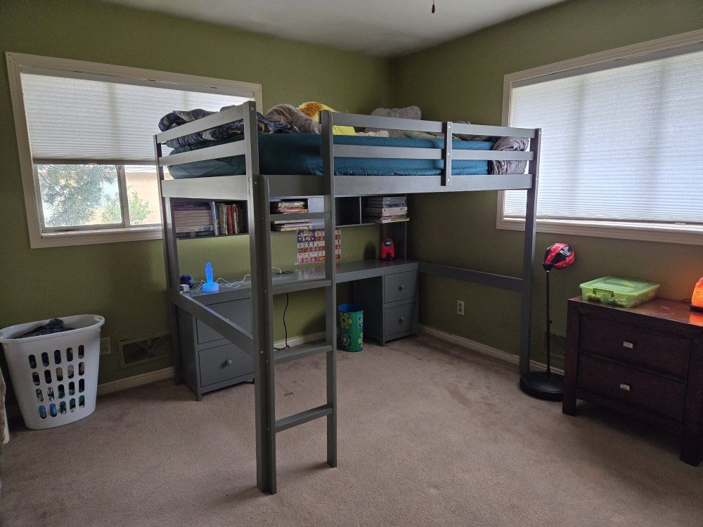 full size loft bed, no mattress