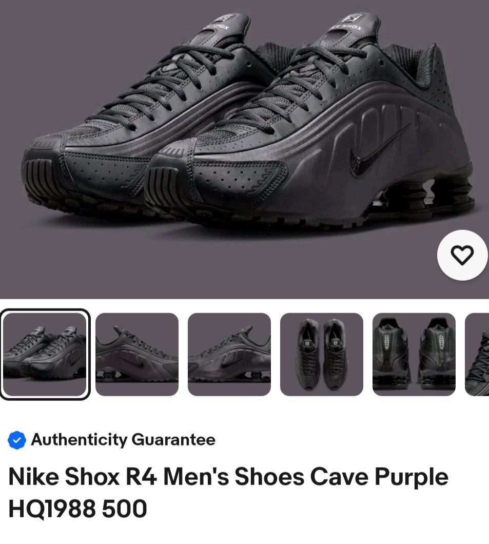 Nike Shox R4 Cave Purple size 9.5