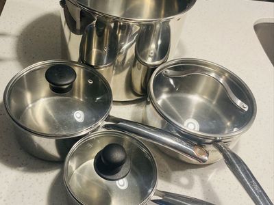 T-Fal Stainless Steel cookware, 8 pieces