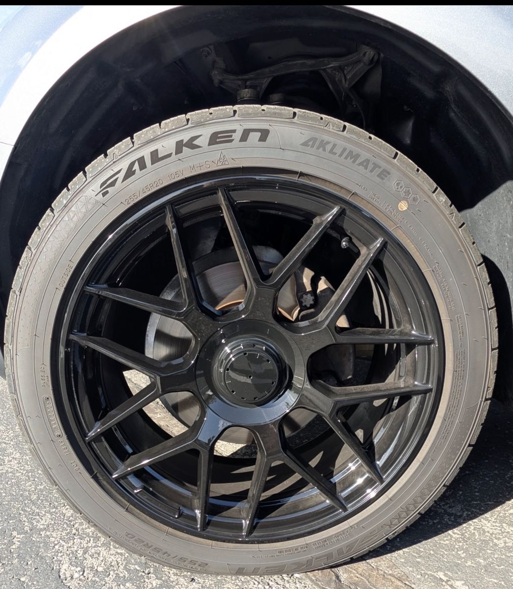 20” Gloss Black Wheels 5x112 & Falken Tires, Like New, Less Than 3,000 Miles