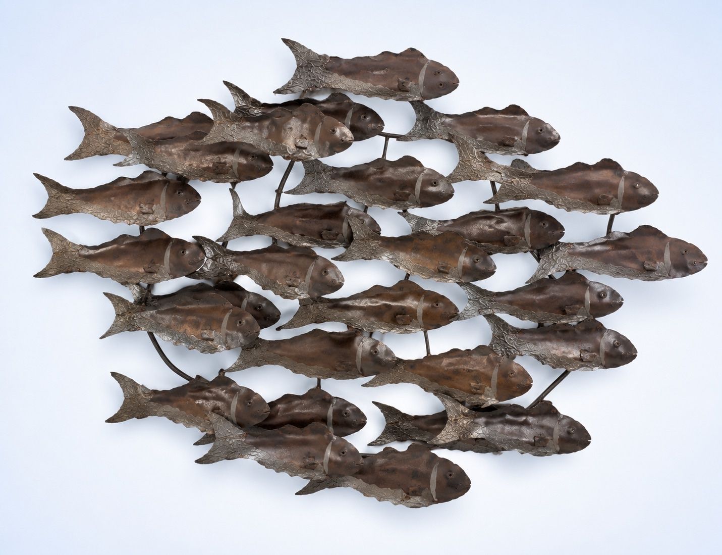 Heavy Metal School of Fish Wall Sculpture