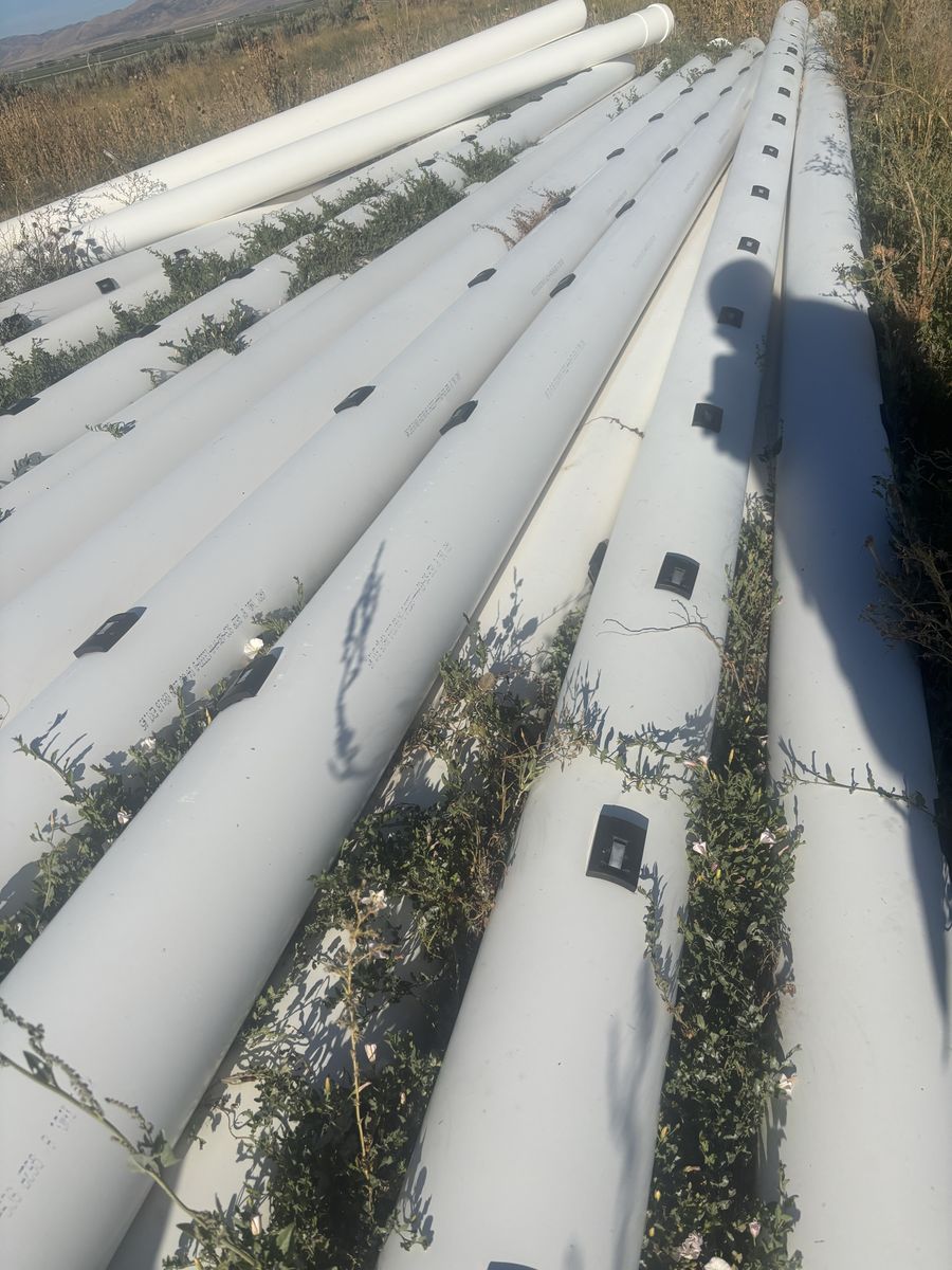 8” Gated pipe. 1/2 mile.