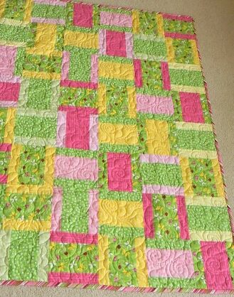 Handmade Country Patchwork Quilt for a Little Girl