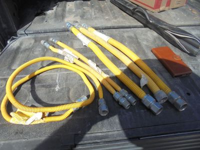 lot of natural gas lines (water heater ect.)