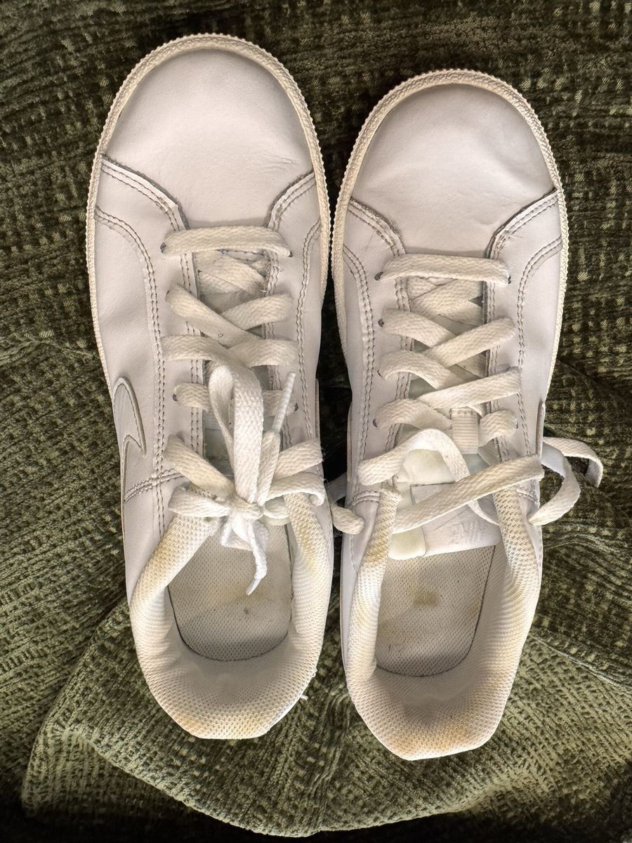 Nike Court Royale Triple White Leather - Womens 8