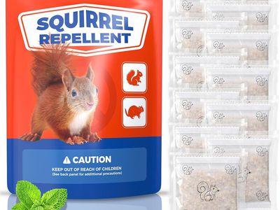 NEW Squirrel Repellent 12 Packs, Keep Squirrels Out of Flower Pots Farmland, Natural Squirrel Deterrent