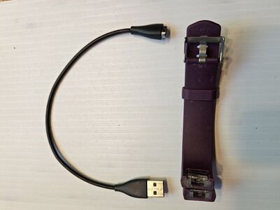 Fitbit HR purple watchband with 10.5" Charge cable