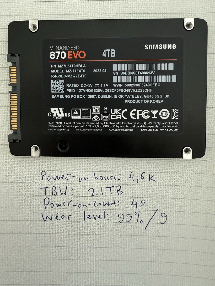 Samsung Evo 4TB SATA SSD