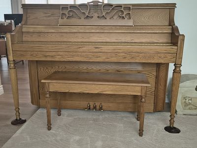 1990's Oak Console Piano - 1,200 OBO