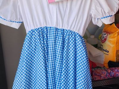 Wizard of Oz Dorothy Costume - Dress, Wig, and Ruby Slipper Boot Tops