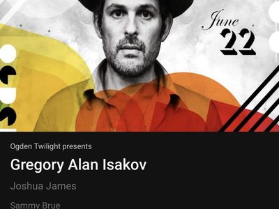 Gregory Alan Isakov Concert Ticket - Ogden Twilight - June 22, 2026