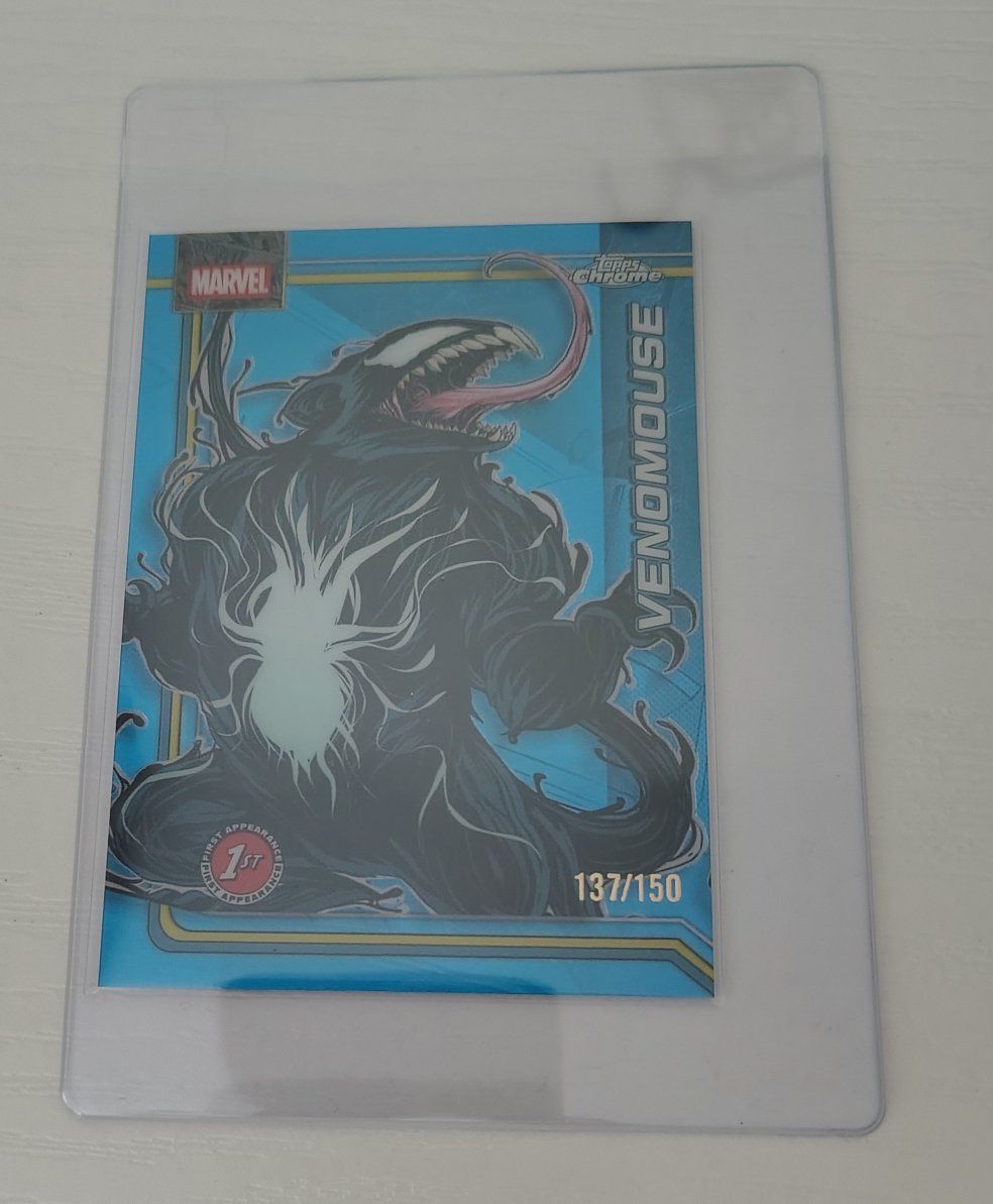 Topps Chrome Marvel Venomouse 1st Appearance Blue Refractor Card #189 - 137/150