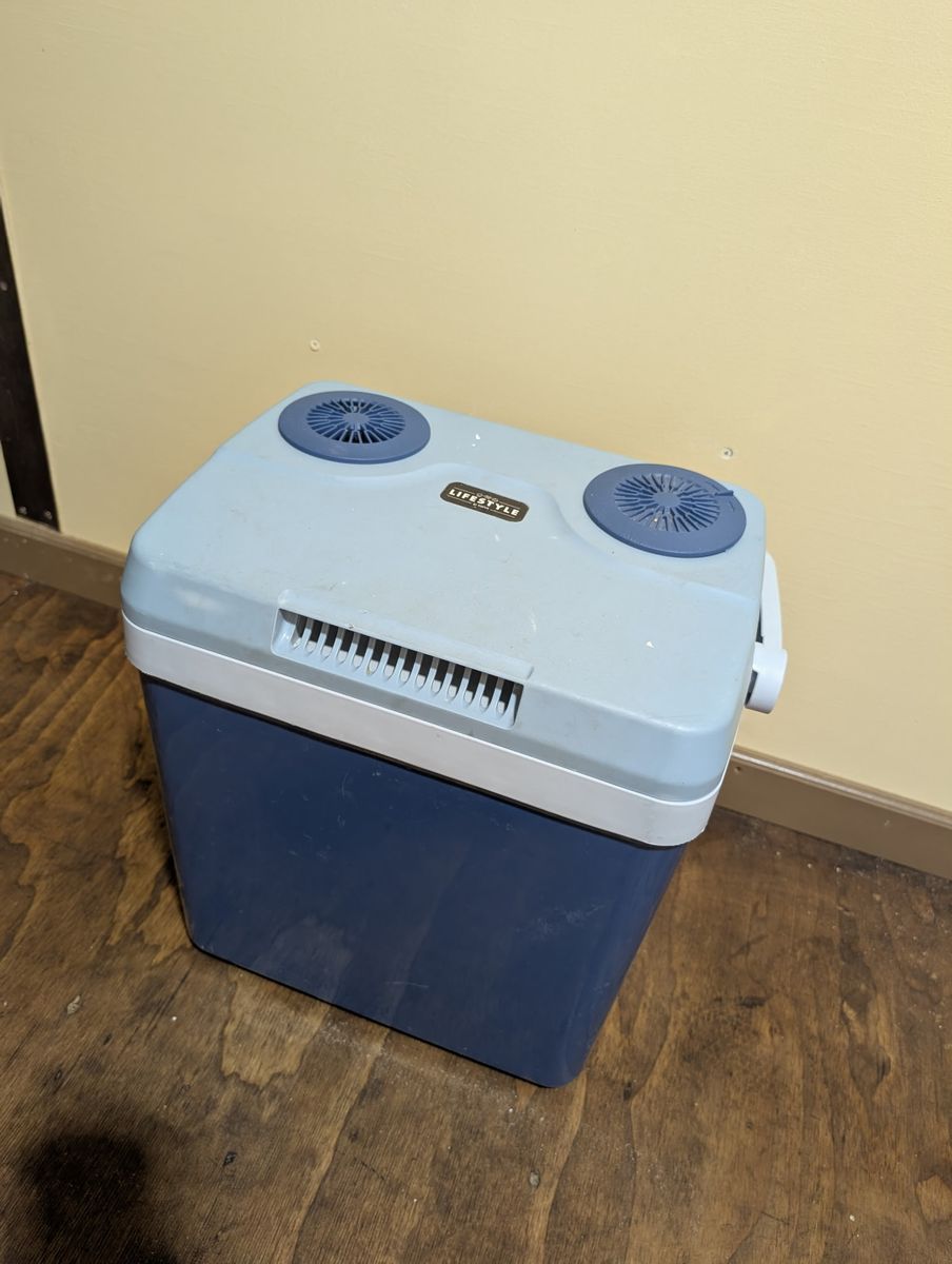 LIFESTYLE Portable Electric Cooler/Warmer 12V DC for Car/Truck, Blue/Grey