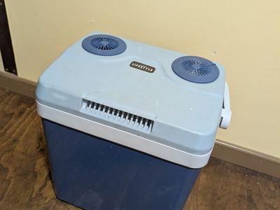 LIFESTYLE Portable Electric Cooler/Warmer 12V DC for Car/Truck, Blue/Grey